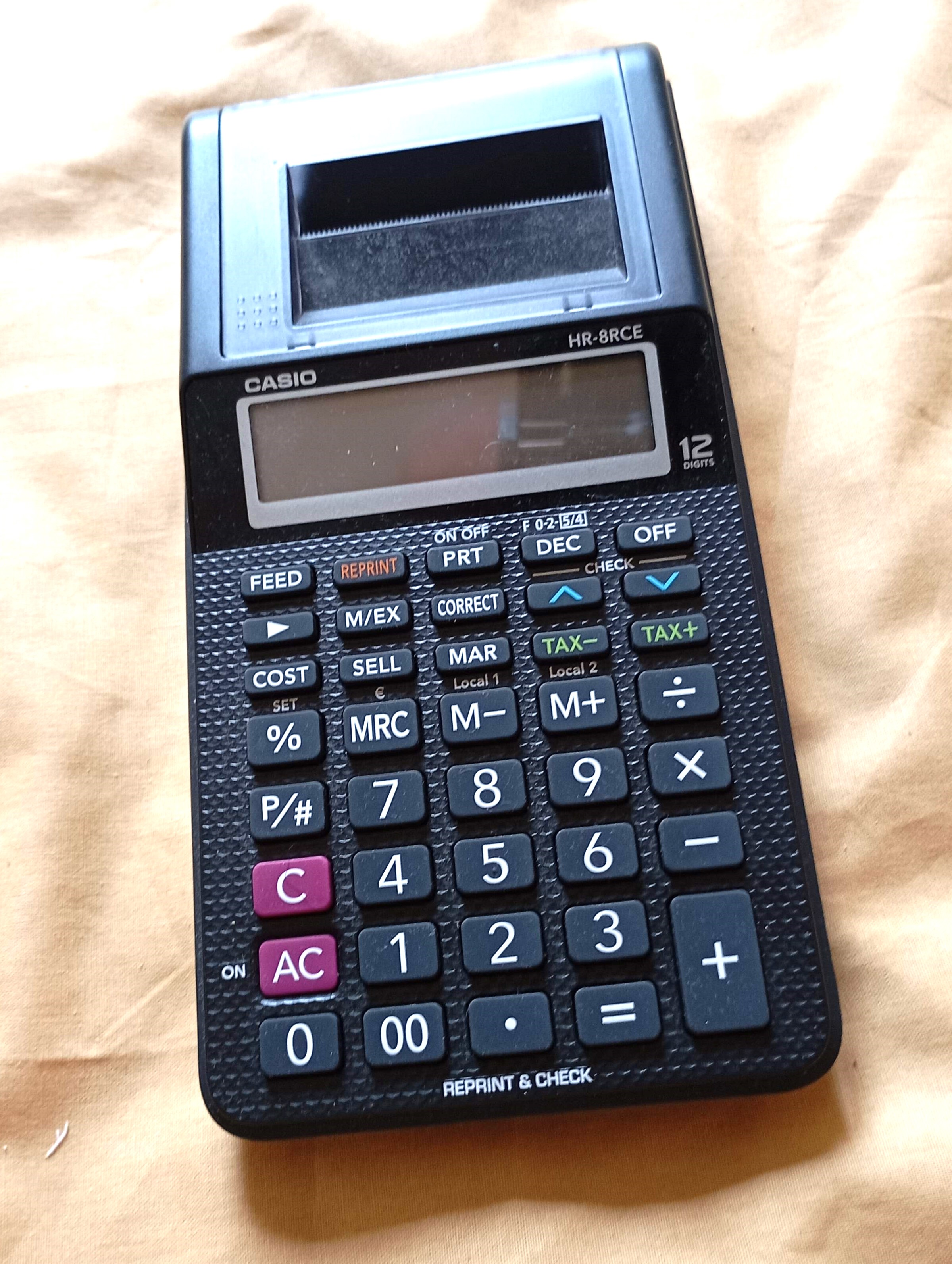 Calculatrice Casio HR-8RCE-BK